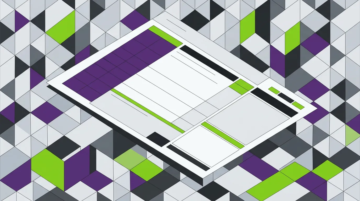 Blank planning template for automated content generation workflows and schedules