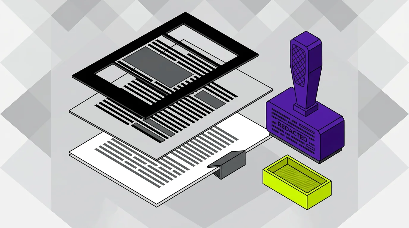 Document marked with redaction stamp highlighting concerns about ai generated misinformation detection