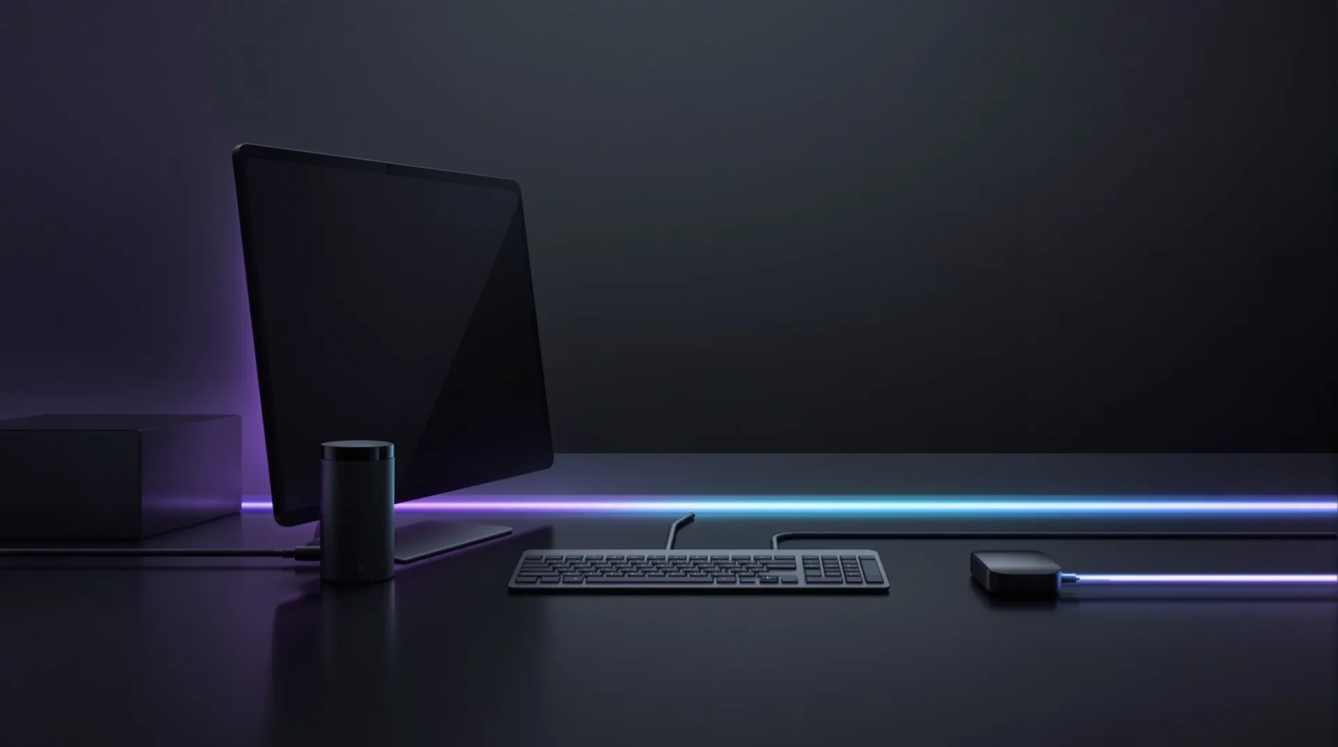 Moderne werkplek met draadloze connectiviteit voor kmo ai oplossingen en apparaatintegratie