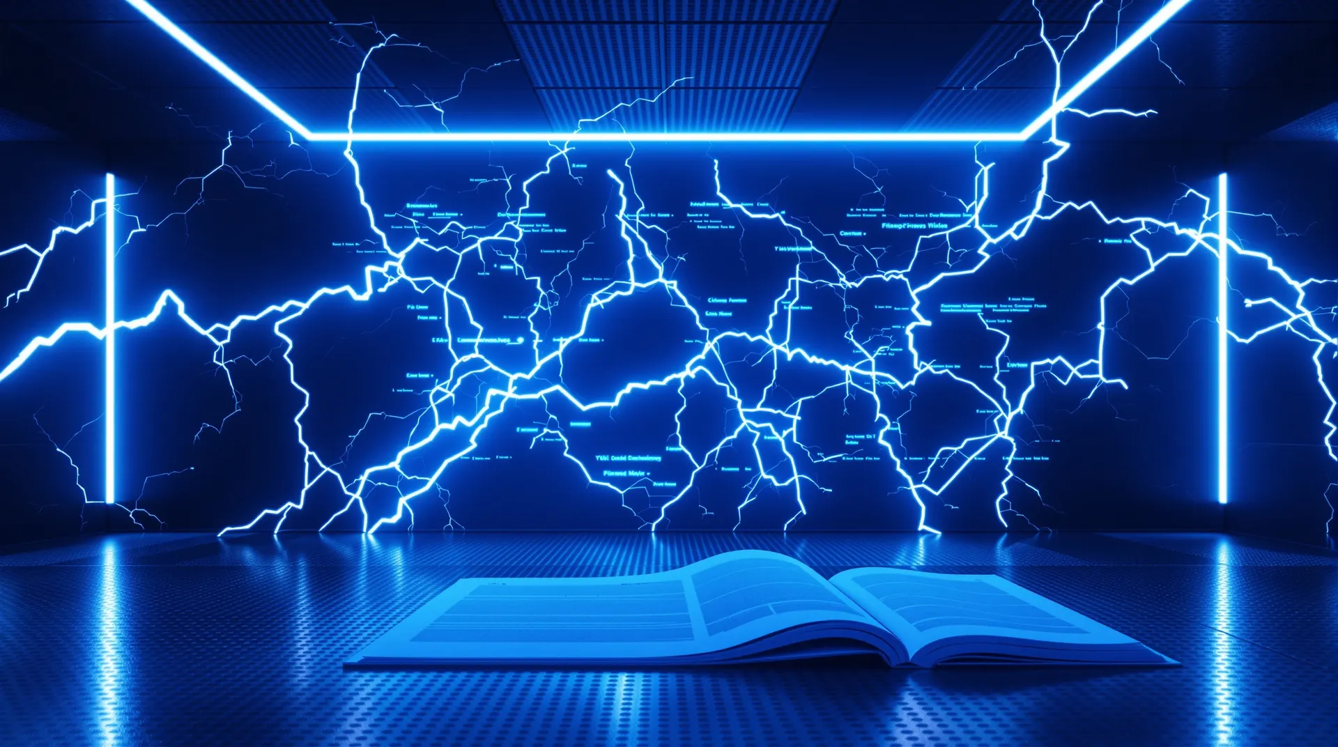 Gloeiende blauwe euromunten stapels oplossend in lichtdeeltjes boven donker metaal