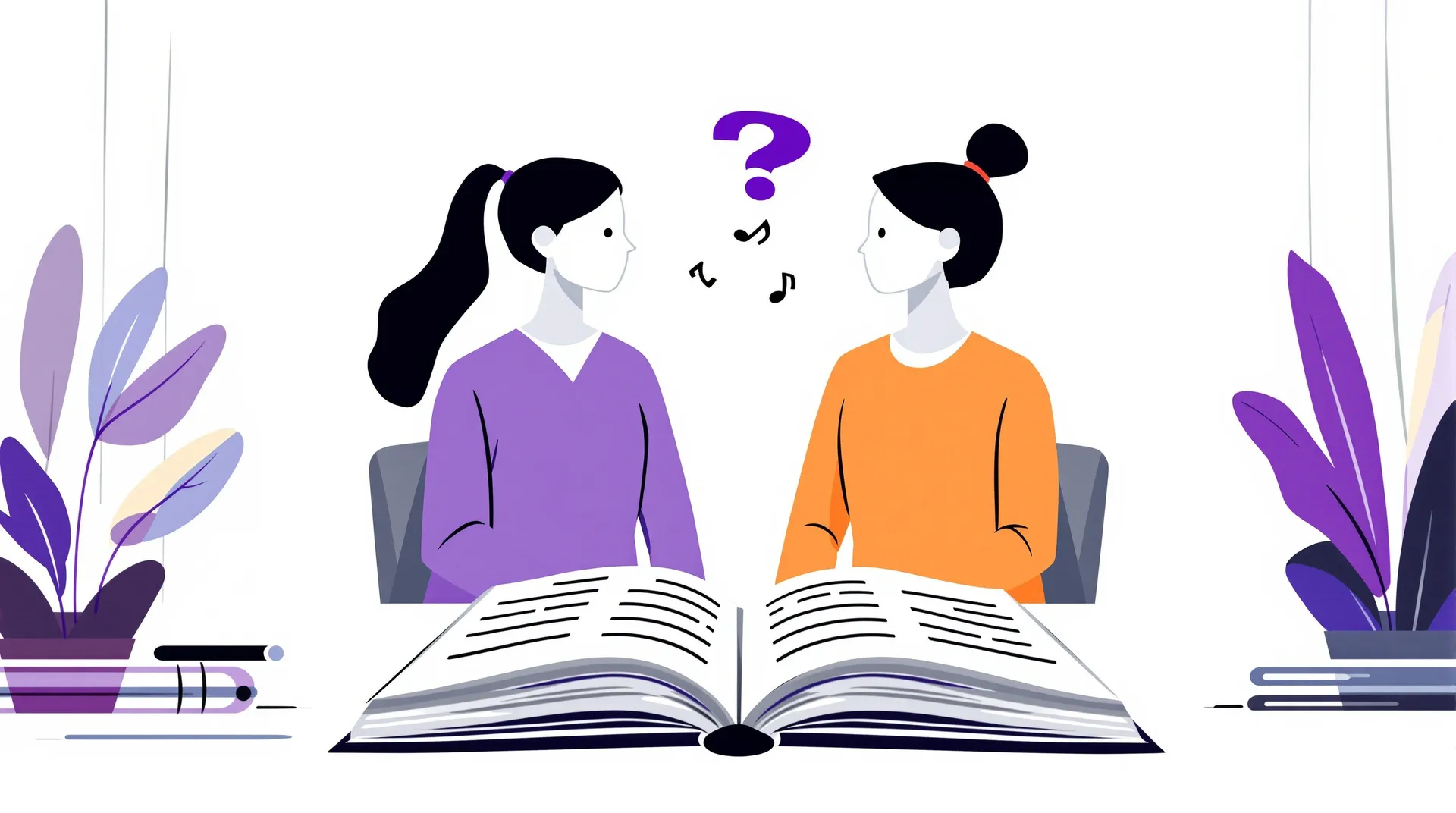 Franse lessen met leraar en student in gesprek met geluidsgolven en fonetische symbolen