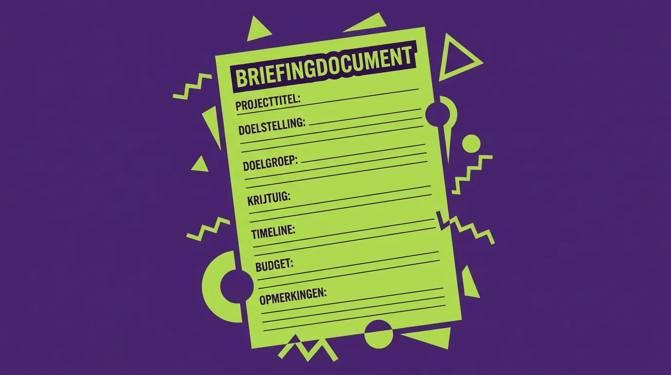 Leeg briefingdocument voor ai tools planning en projectvoorbereiding